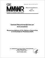 Morbidity and Mortality Weekly Report Recommendations and Reports January 28 1994  Vol 43  No RR1