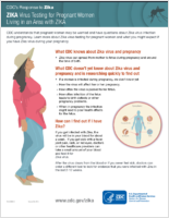 Zika Virus Testing for Pregnant Women Living in an Area with Zika March 30 2016