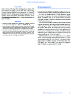 Introduction to Public Health Surveillance Course