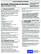 Varicella chickenpox vaccine  what you need to know