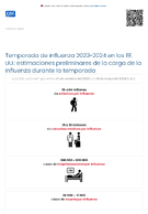 Temporada de influenza 20232024 en los EE UU estimaciones preliminares de la carga de la influenza durante la temporada