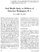 Oral health study in children of suburban Washington D C
