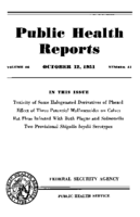 Public Health Reports  v 66 no 41  cover