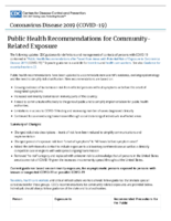 Public Health Recommendations for CommunityRelated Exposure March 30 2020