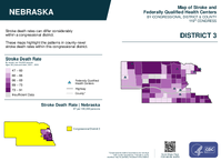 NE Congressional District 03 Stroke and Federally Qualified Health Centers Map 119th Congress