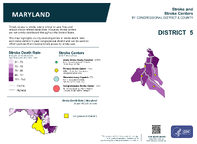 MD Congressional District 05 Stroke and Stroke Centers Map 118th Congress