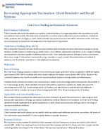 Increasing Appropriate Vaccination Client Reminder and Recall Systems
