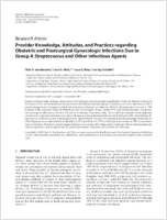 Provider Knowledge Attitudes and Practices regarding Obstetric and Postsurgical Gynecologic Infections Due to Group A Streptococcus and Other Infectious Agents