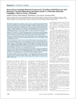 Associations Between Prenatal Exposure to Polychlorinated Biphenyls and Neonatal ThyroidStimulating Hormone Levels in a MexicanAmerican Population Salinas Valley California
