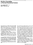 Nutrition Counseling At Planned Parenthood Centers