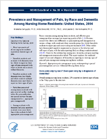 Prevalence and Management of Pain by Race and Dementia Among Nursing Home Residents United States 2004