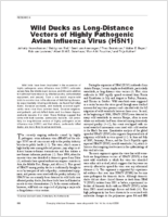 Wild Ducks as LongDistance Vectors of Highly Pathogenic Avian Influenza Virus H5N1