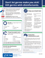 Dont Let Germs Make You Sick Kill Germs with Disinfectants