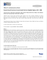HospitalBased Mortality in Federal Capital Territory HospitalsNigeria 2005  2008