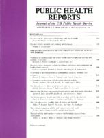 Public Health Reports  v 100  no 2  cover