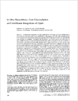In vitro biosynthesis core glycosylation and membrane integration of opsin
