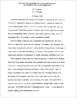 The Cost Relationship Between Performance Engineering and Human Behavior