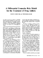 A differential counselor role model for the treatment of drug addicts