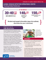 Global Disease Detection Operations Center tracking global outbreaks