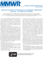 Adolescent with COVID19 as the Source of an Outbreak at a 3week Family Gathering  Four States JuneJuly 2020