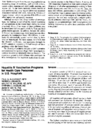 Hepatitis B Vaccination Programs For Health Care Personnel In Us Hospitals