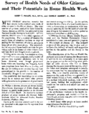 Survey of health needs of older citizens and their potentials in home health work