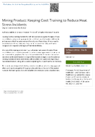 Keeping Cool Training to Reduce Heat Stress Incidents