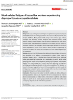 WorkRelated Fatigue A Hazard for Workers Experiencing Disproportionate Occupational Risks