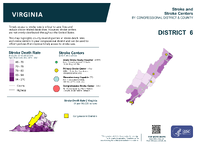 VA Congressional District 06 Stroke and Stroke Centers Map 118th Congress