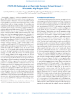 COVID19 Outbreak at an Overnight Summer School Retreat  Wisconsin JulyAugust 2020