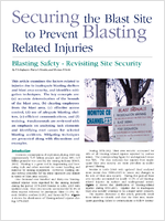 Securing the Blast Site to Prevent Blasting Related Injuries