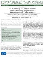 The Availability and Price of Healthy Food in Seattle by Neighborhood Sociodemographic Characteristics
