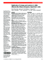 Application of change point analysis to daily influenzalike illness emergency department visits