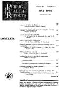 Public Health Reports  v 81 no 5 May 1966  table of contents