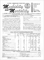 Morbidity and Mortality Weekly Report Vol 18 No 33 week ending August 16 1969