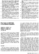 Pilot Study Of Aids Risk In The General Population