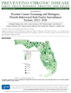 Prostate Cancer Screening and Strategies Florida Behavioral Risk Factor Surveillance System 20122020