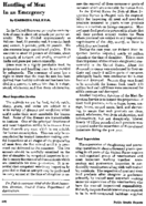 Handling of meat in an emergency