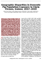 Geographic Disparities in Domestic Pig Population Exposure to Ebola Viruses Guinea 20172019