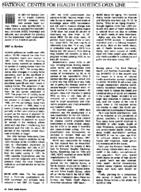 NATIONAL CENTER FOR HEALTH STATISTICS DATA LINE