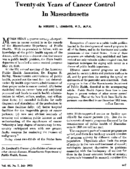 Twentysix years of cancer control in Massachusetts