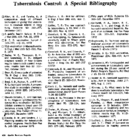 Tuberculosis control a special bibliography