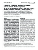 A universal TagModule collection for parallel genetic analysis of microorganisms