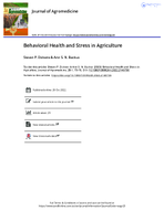 Behavioral Health and Stress in Agriculture