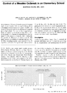 Control of a measles outbreak in an elementary school Baltimore County Md 1975