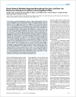 Diesel Exhaust Particles Suppress Macrophage Function and Slow the Pulmonary Clearance of Listeria monocytogenes in Rats