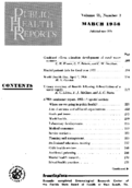 Public Health Report  v 71 no 3  table of contents