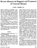 Recent advances in diagnosis and treatment of venereal diseases