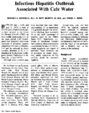 Infectious hepatitis outbreak associated with cafe water