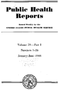 Public Health Reports  v 59 part 1 numbers 126 JanuaryJune 1944  index